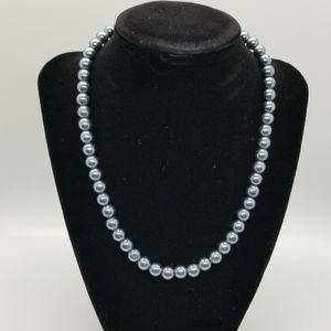 Light blue pearl necklace